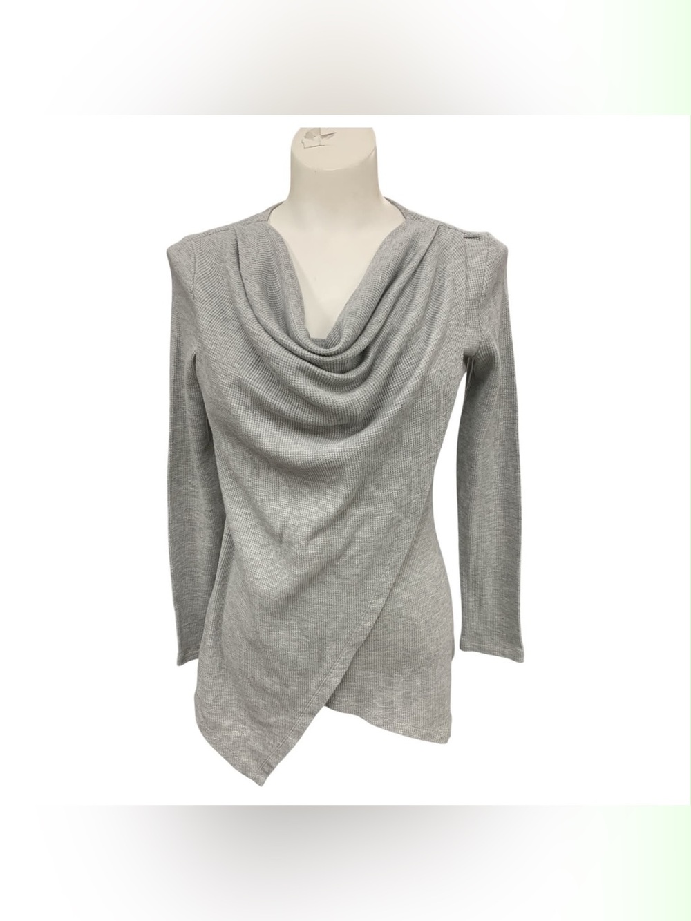 Marc New York Draped Cowl Neck Sweater - Gray Size S